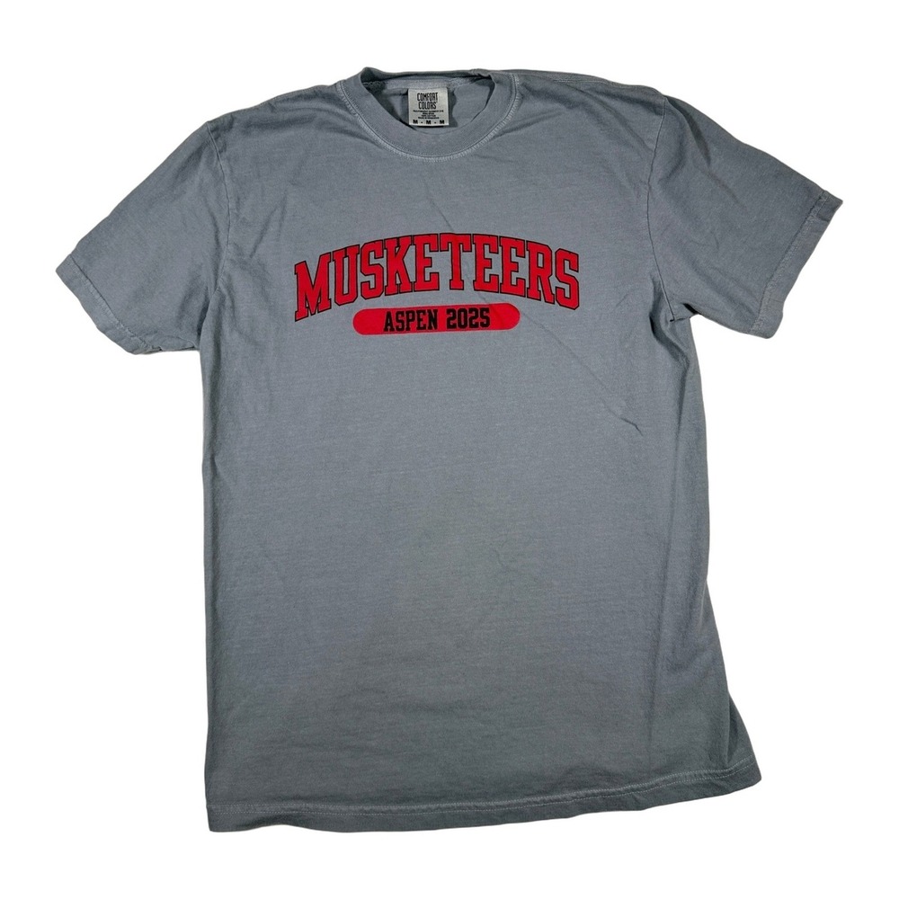 Musketeers Aspen Northeastern University 2025 T Shirt Gray Comfort Colors Medium
